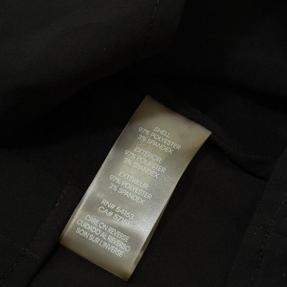 Women Calvin Klein V-Neck Tulip Short Sleeve Blouse in Black Size Large - Picture 8 of 10